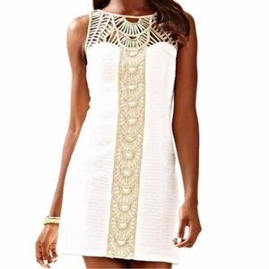 Lilly Pulitzer White And Gold Dress for Sale up to 90% Off: Poshmark